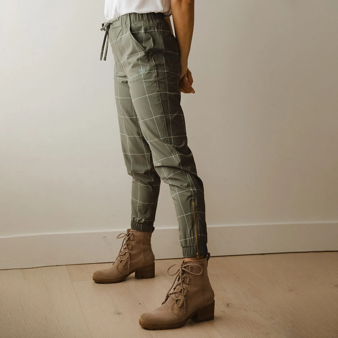 Sage Windowpane Jetsetters 7 Sage Windowpane Jetsetters - Image 5