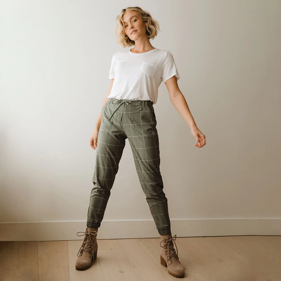 Sage Windowpane Jetsetters 3 Sage Windowpane Jetsetters