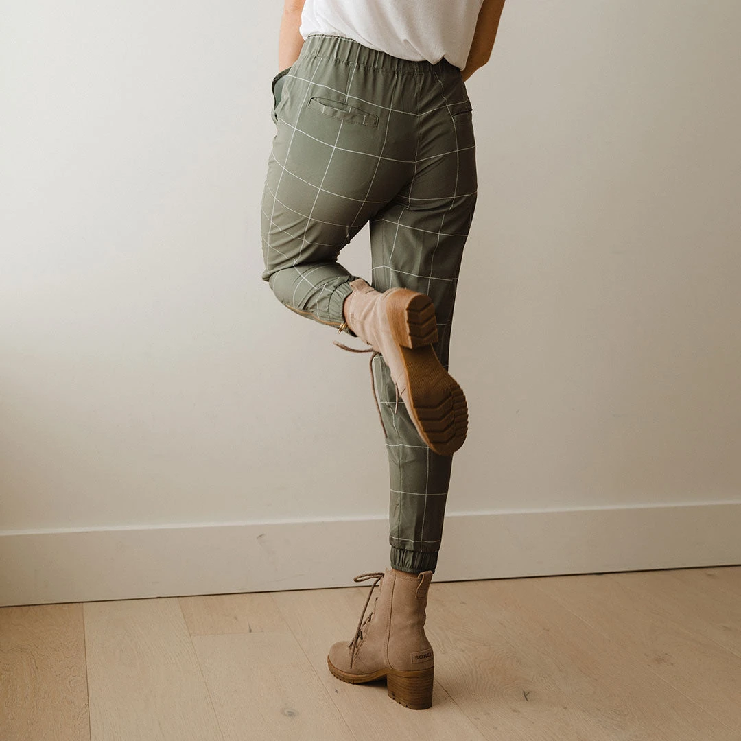 Sage Windowpane Jetsetters 6 Sage Windowpane Jetsetters - Image 4