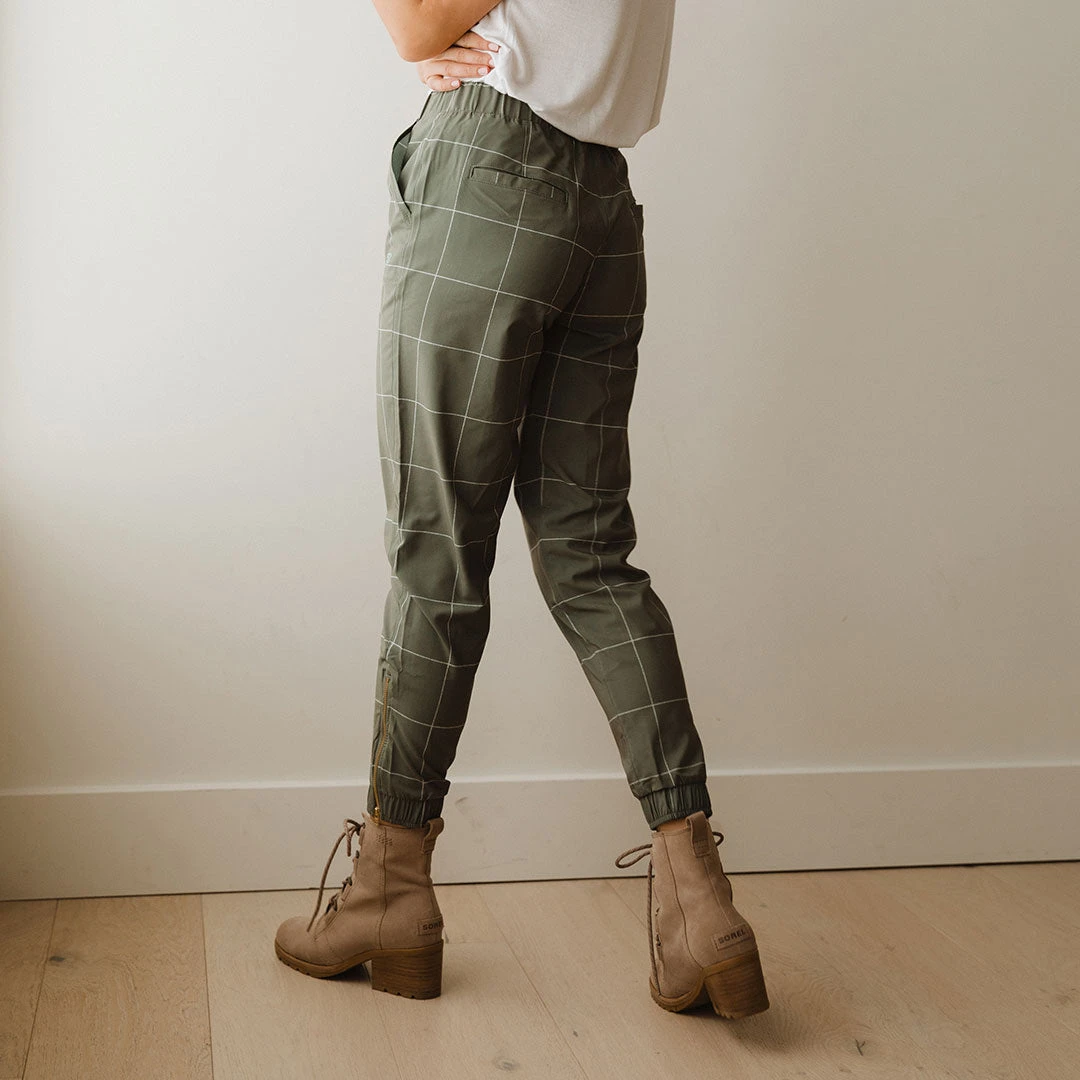 Sage Windowpane Jetsetters 5 Sage Windowpane Jetsetters - Image 3