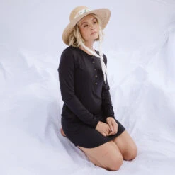 Serenity PJ Dress, Black