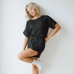 Serenity Shorts, Black 12 Serenity Shorts, Black -Albionfit Store SERENITY SHORTS BLACK WEB 4