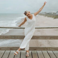 The Yes Please Jumper, Ivory -Albionfit Store YES PLEASE JUMPER WHITE 1