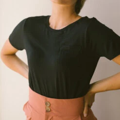 Basic Tee, Black -Albionfit Store basicblacktee web7