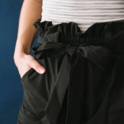 Bow Belt Capri -Albionfit Store black bow belt capris4