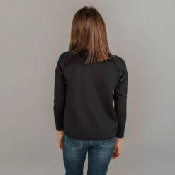 Mini Black Neo Crop Sweatshirt -Albionfit Store black mini neo crop