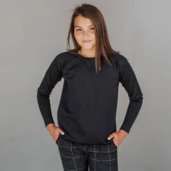 Mini Black Neo Crop Sweatshirt