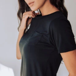 Basic Tee, Bamboo Black -Albionfit Store blacktee iiiiiiii