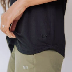 Basic Tee, Bamboo Black -Albionfit Store blacktee iiiiiiiiii 1