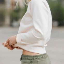 Blush Neo Crop Sweatshirt -Albionfit Store blush neo 4