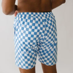 Wind And Sea Shorts, Blue Checkers -Albionfit Store checker short square 1