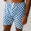 Wind And Sea Shorts, Blue Checkers -Albionfit Store checker short square hero2
