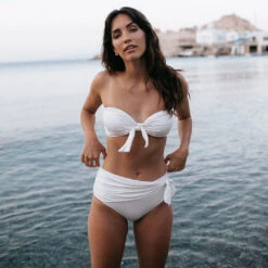 Simone Bottoms, Ivory -Albionfit Store cream wrap tie bottoms4