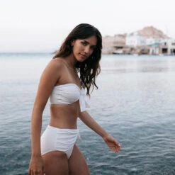 Simone Bottoms, Ivory -Albionfit Store cream wrap tie bottoms5