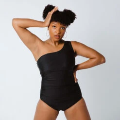 Icon Ruched One-Piece, Black -Albionfit Store icon ruched 4