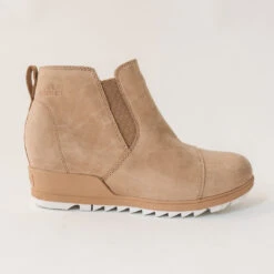 Sorel Evie Pull On Leather Boot, Sea Salt -Albionfit Store lastshoepics 17