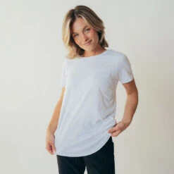 Basic Tee, Brushed White -Albionfit Store leisureshoot whitetee1