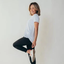 Basic Tee, Brushed White -Albionfit Store leisureshoot whitetee3