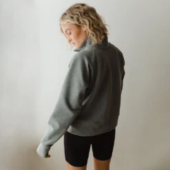 Oxford Zip-Up -Albionfit Store oxfordhalfzip grey web14