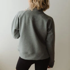 Oxford Zip-Up -Albionfit Store oxfordhalfzip grey web15