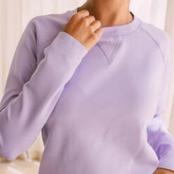 Lilac Neo Crop Sweatshirt -Albionfit Store purpleneo 10