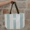 Aloha Linen Stripe Day Tripper Tote Bag -Albionfit Store web 369A8218final