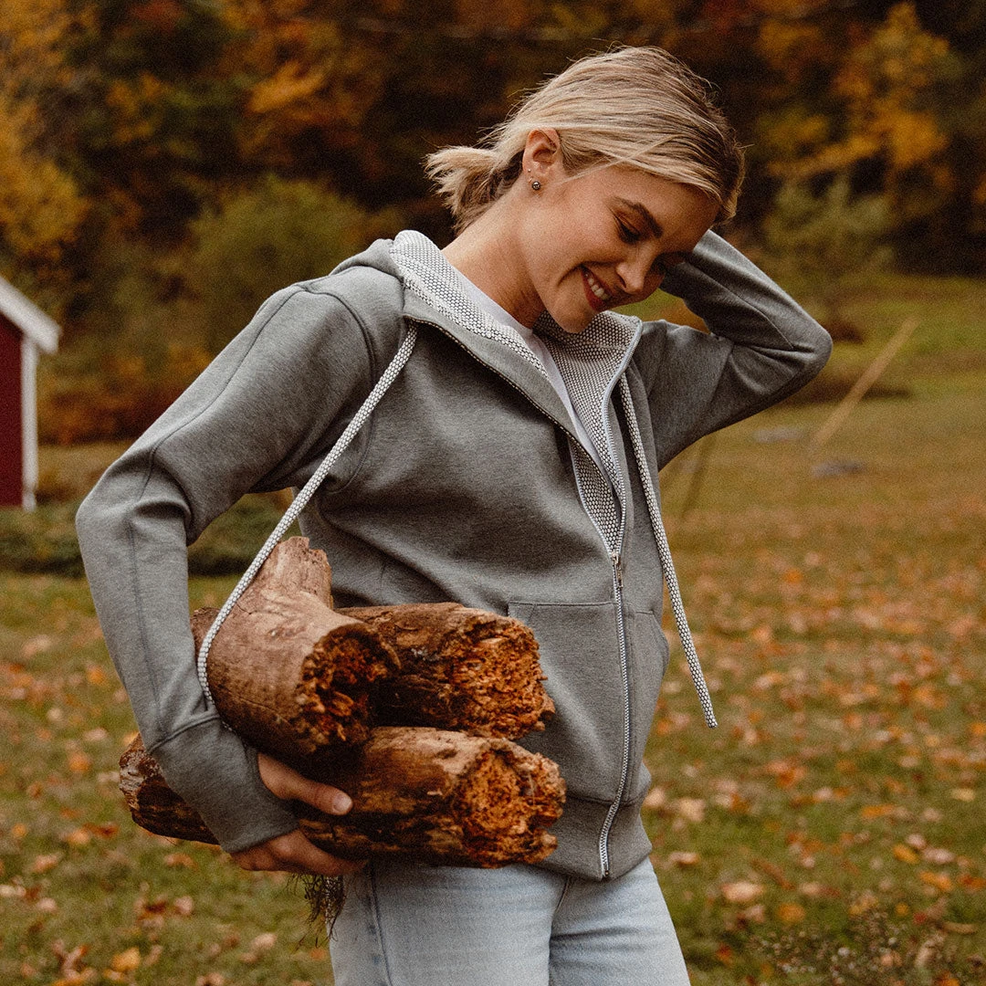 Albionfit Store -Albionfit Store GREY ALTA ZIP UP HOODIE 2